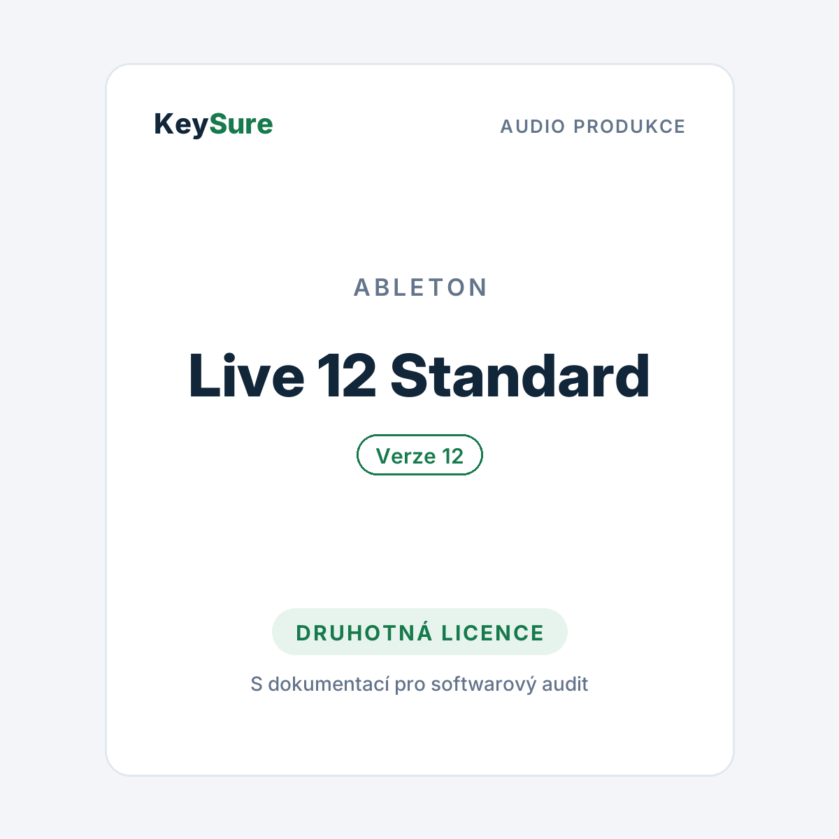 Ableton Live 12 Standard – druhotná licence KeySure