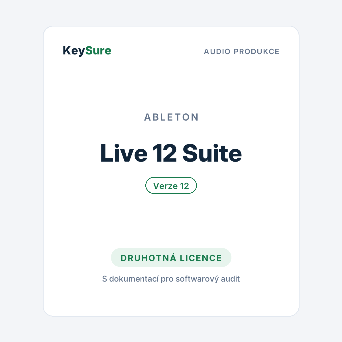 Ableton Live 12 Suite – druhotná licence KeySure
