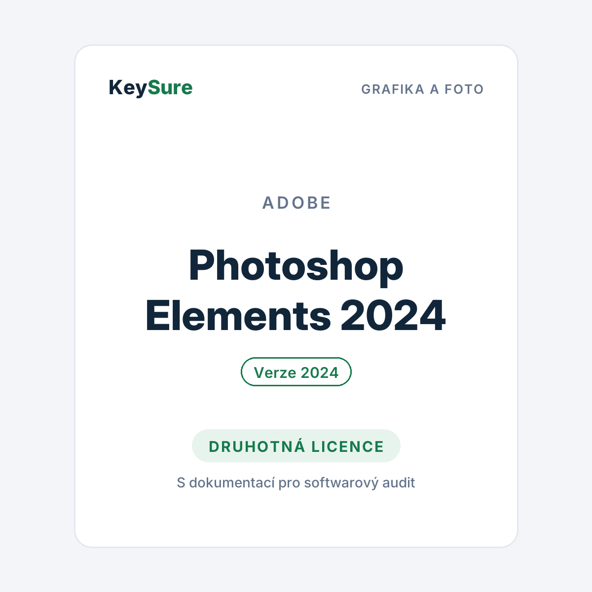 Adobe Photoshop Elements 2024 – druhotná licence KeySure