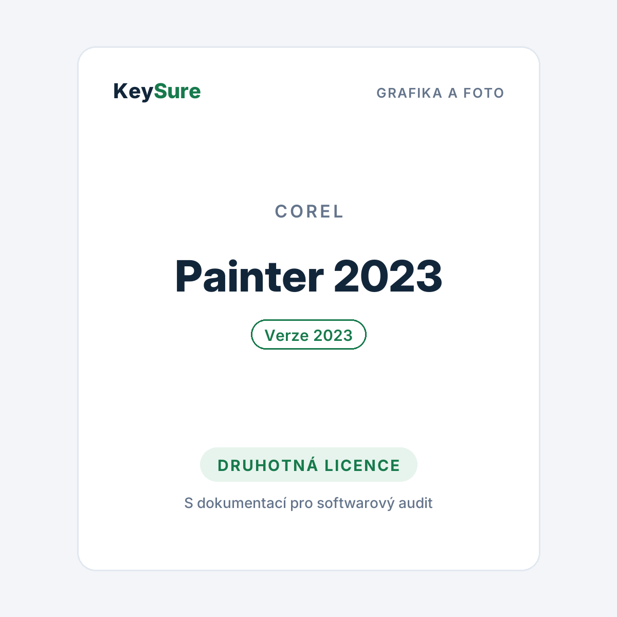 Corel Painter 2023 – druhotná licence KeySure