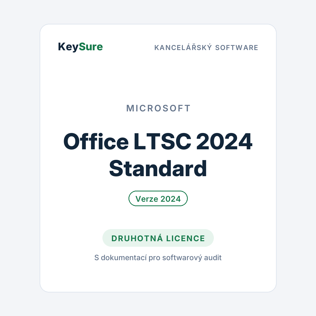 Microsoft Office LTSC 2024 Standard – druhotná licence KeySure