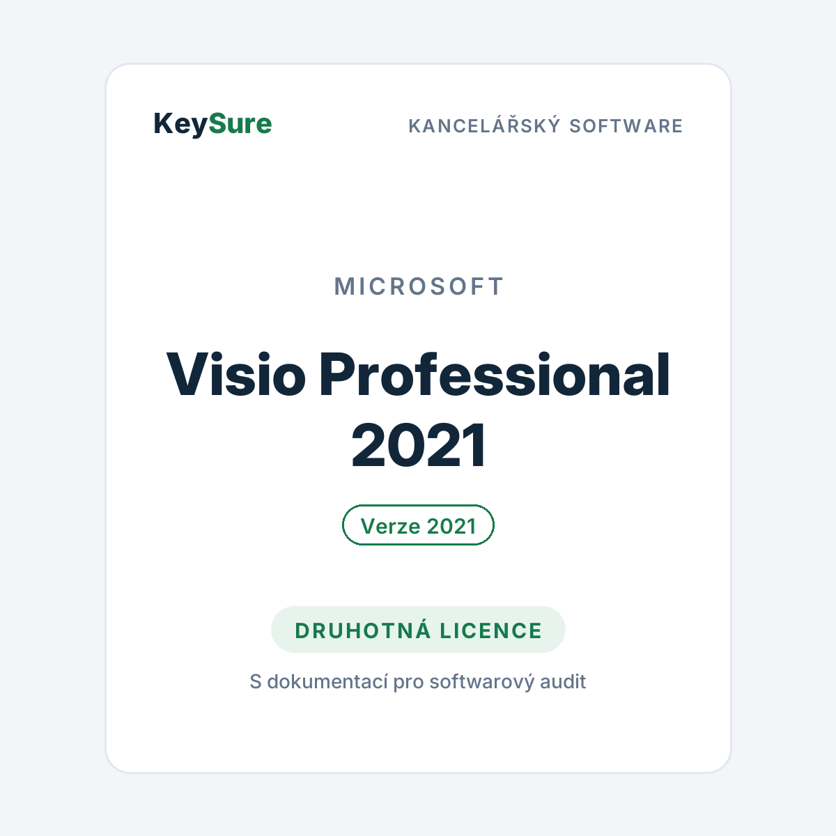 Microsoft Visio Professional 2021 – druhotná licence KeySure