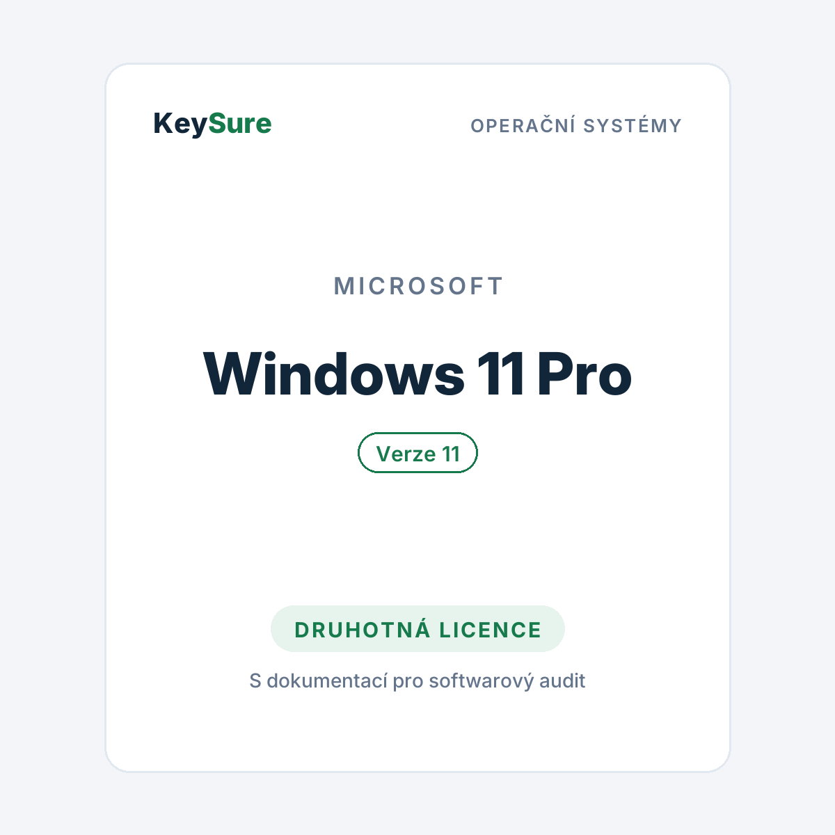 Microsoft Windows 11 Pro – druhotná licence KeySure