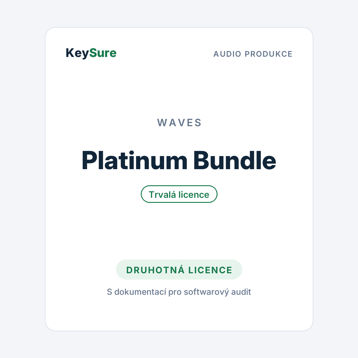 Waves Platinum Bundle – druhotná licence KeySure